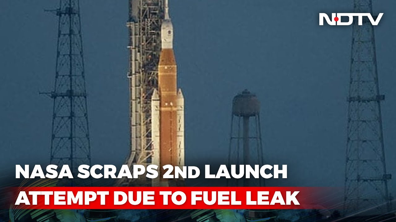 NASA Postpones Moon Rocket Launch For A Second Time Due To Fuel Leak Nasa postpones moon rocket launch for a second time due to fuel leak