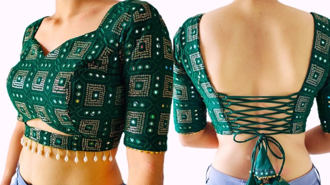 princess cut blouse cutting and stitchingl36"princess cut padded blouse cuttinglप्रिंस कट ब्लाउज की