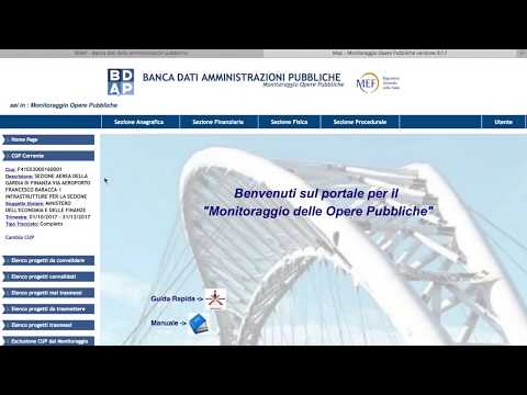 Tutorial n.1: Inserimento dati Spazi finanziari 2017 – monitoraggio opere pubbliche BDAP