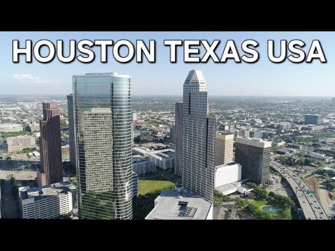 Houston, City in Texas USA, Cinematic drone footage of Texas, Houston Texas drone tour