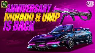 Anniversary UMP & Mirado is back in Pubg Mobile | 8100 UC Giveaway