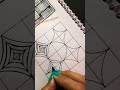 Zentangle Pattern 9 || Zentangle Art #drawing #shorts #zentangle