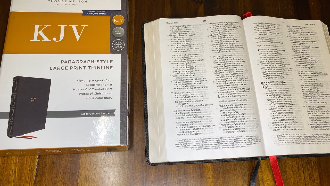 Bible Review - Thomas Nelson KJV Paragraph-Style Large Print Thinline Bible
