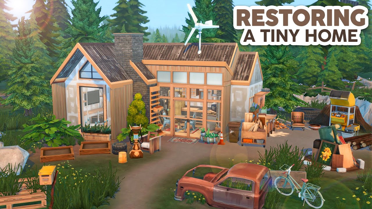 Under Construction Tiny Home // The Sims 4 Speed Build - YouTube