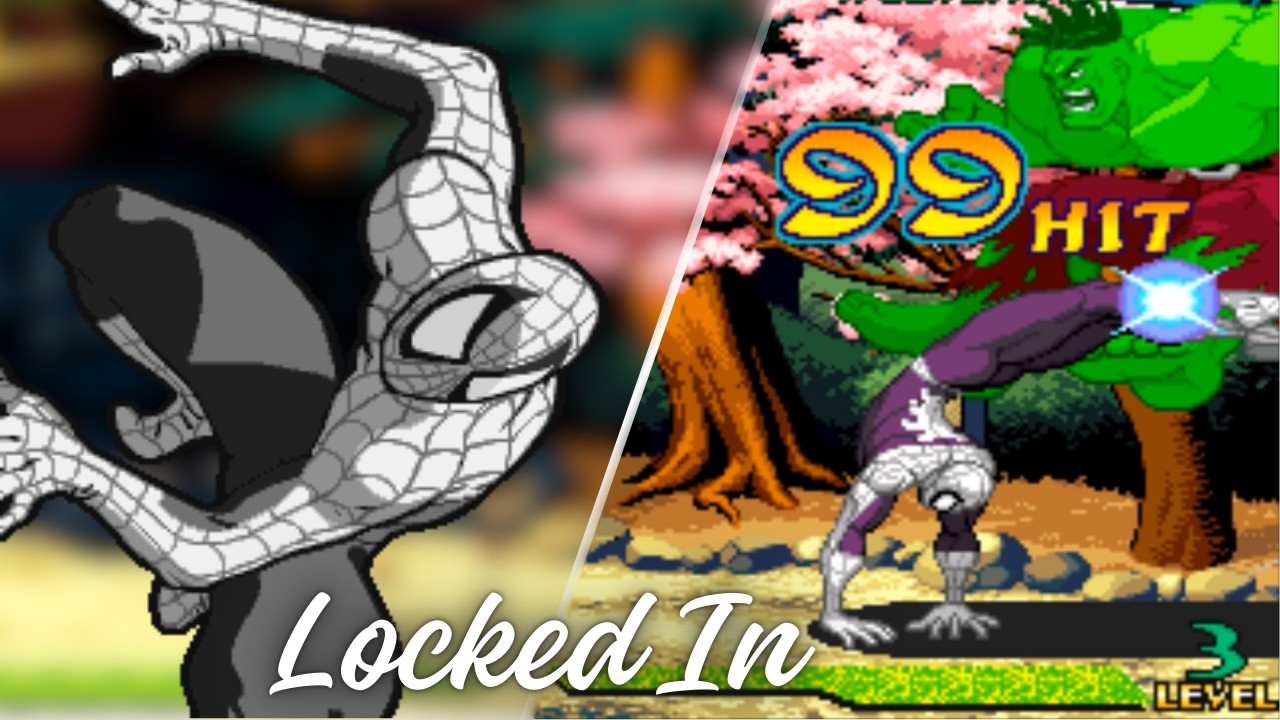 Armored Spiderman Infinite Combos 🌟 Marvel Super Heroes vs Street Fighter