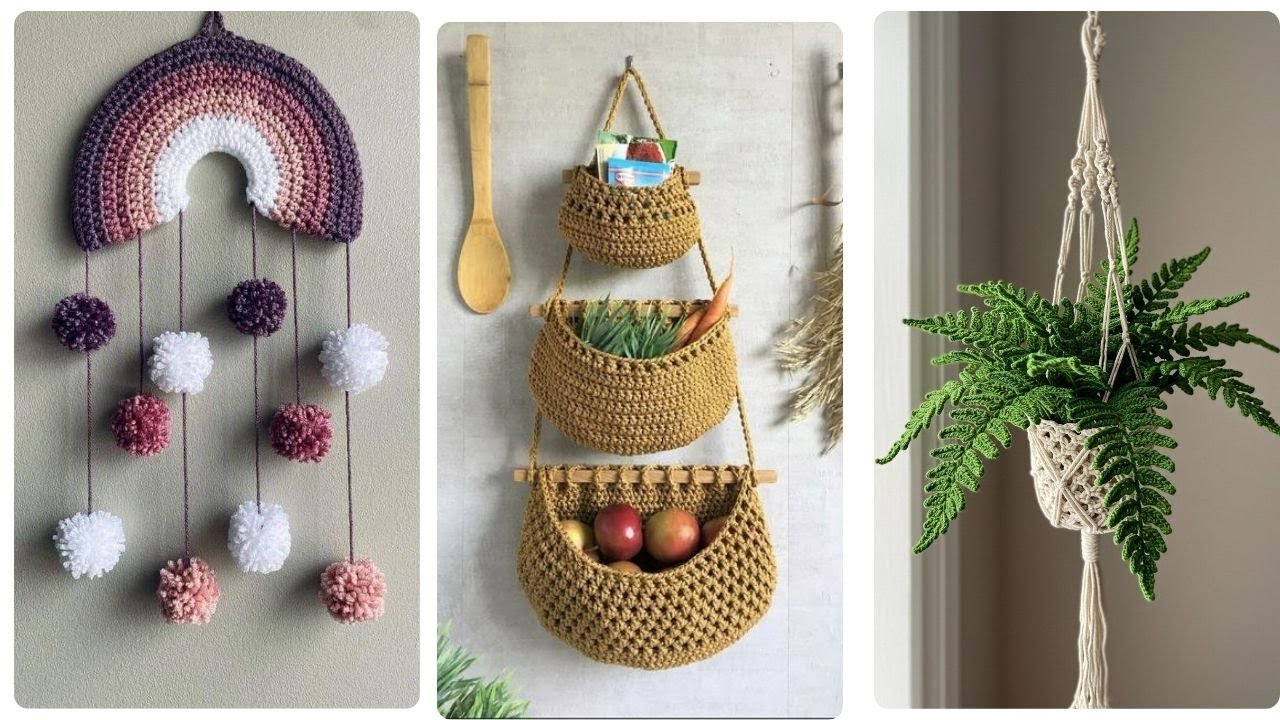 New crochet home decor items and design Handmade decor ideas