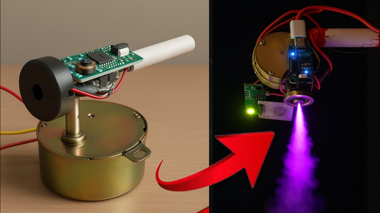 "DIY Mini Smoke Machine with Colorful Effects! 🔥💨 Easy & Fun Project"