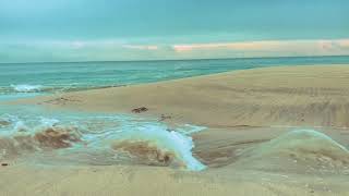Teal Orange Stormy Sunrise. Asmr Relaxing Ocean Sounds