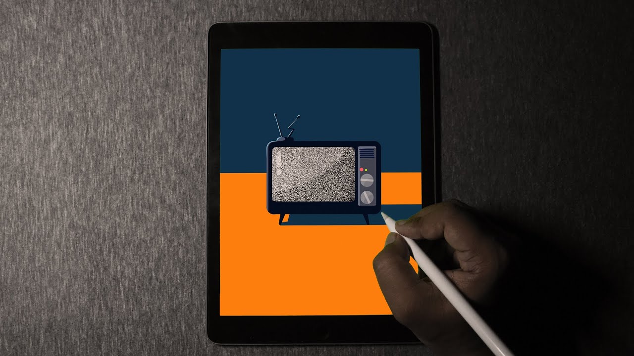 television 📺NO signal animation in procreate 5 for beginners