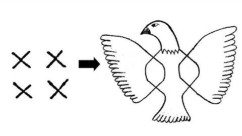 How To Draw Eagle From 4 Cross | How To Draw Bald Eagle | Eagle Drawing Easy