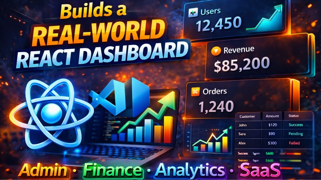 React JS Tutorial 🚀 | Build a Real-World React Dashboard (Admin, Finance, SaaS)