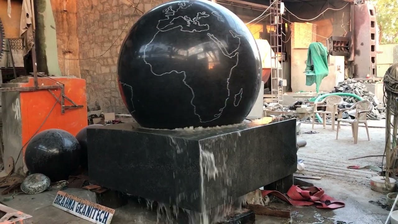 7 feet Black Ball Fountain, 210cm Floating Granite Globe, Water Globe 