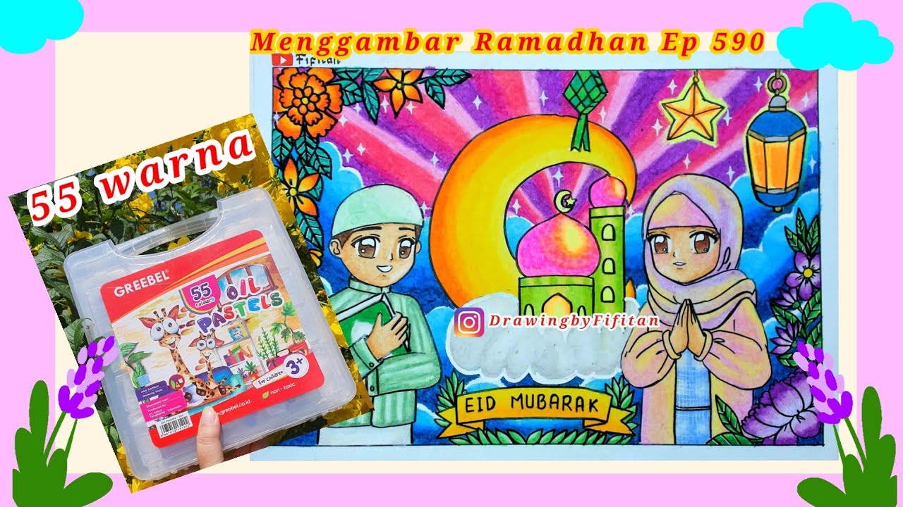 CARA MENGGAMBAR TEMA RAMADAN 2025 EP 591