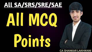 All MCQ Points of SA/SRS/SRE/SAE I CA Final Audit I CA SHANKAR LAKHWANI