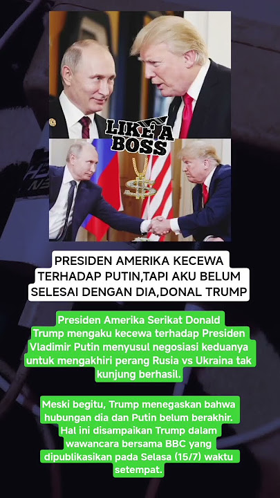 donald trump kecewa sama putin aku belum selesai dengannya #shorts #shortsvideo #viralvideo