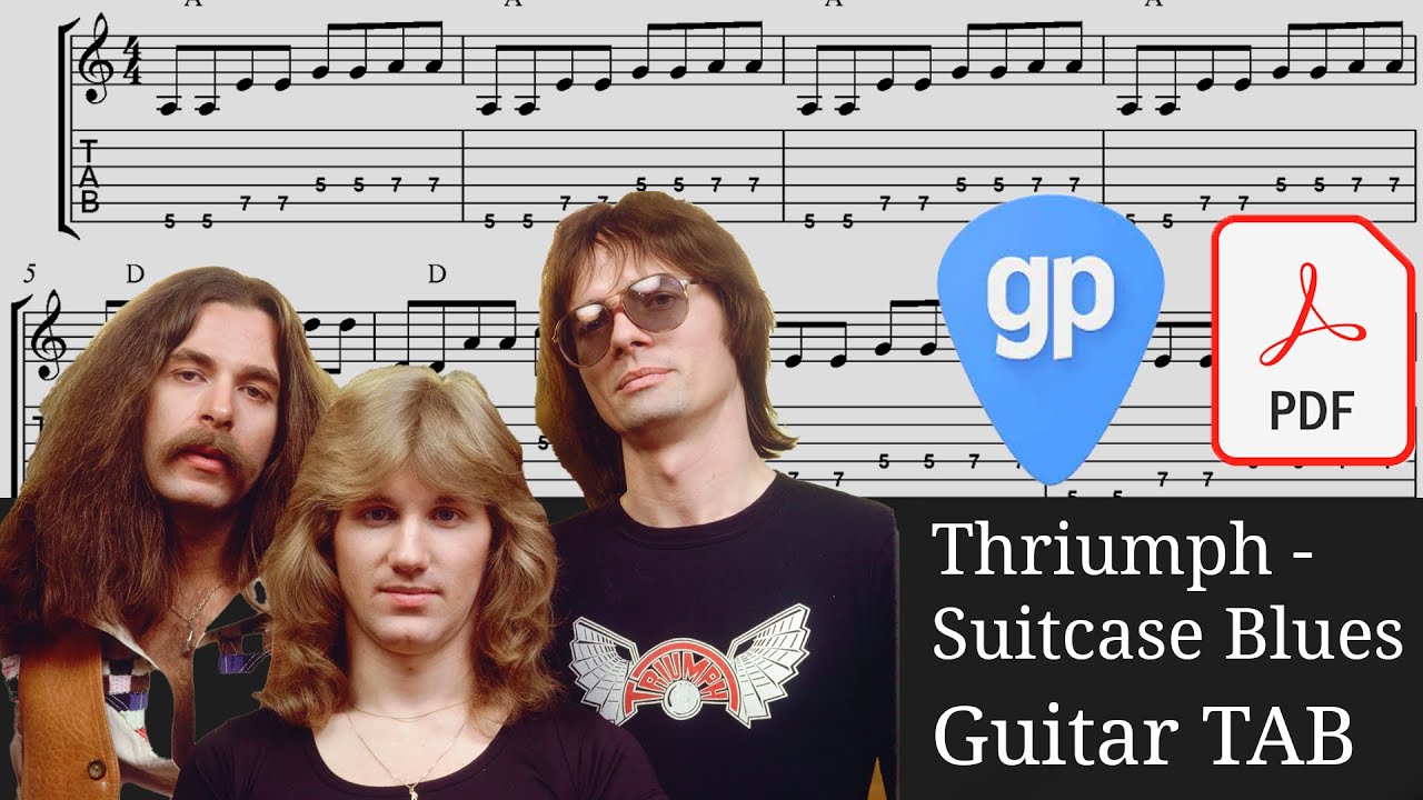 Triumph Suitcase Blues Guitar Tabs [TABS] YouTube