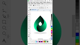 Corel Draw tutorial green water drop #shortvideo