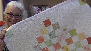 A Simple Free Motion Quilt Pattern called a Double C