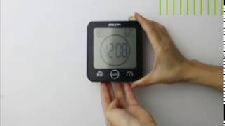 BALDR WATERPROOF SHOWER CLOCK WITH TIMER FUNCTION OPERATION VIDEO (B0007STH)