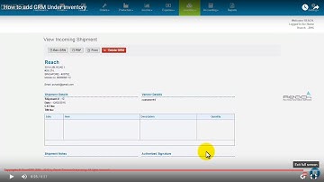 Reach ERP Software I Version 4 - How to Add GRM Under Inventory Tab?