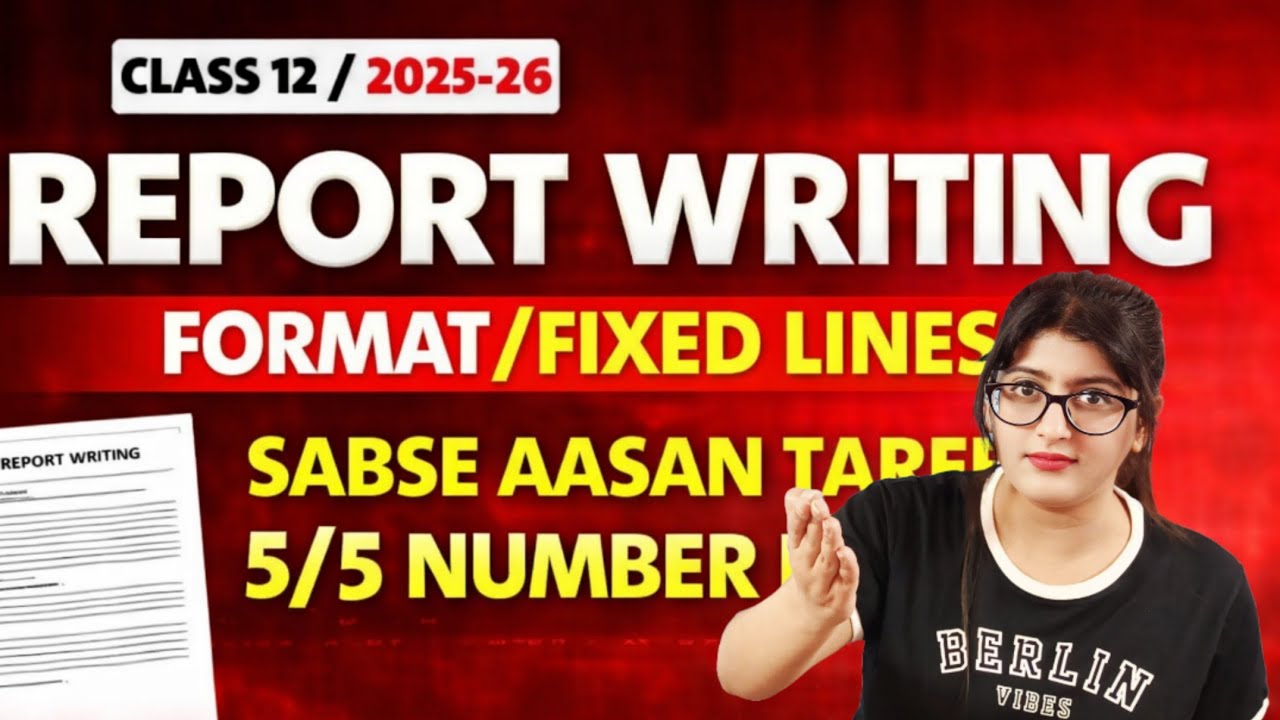 Report writing class 12 format