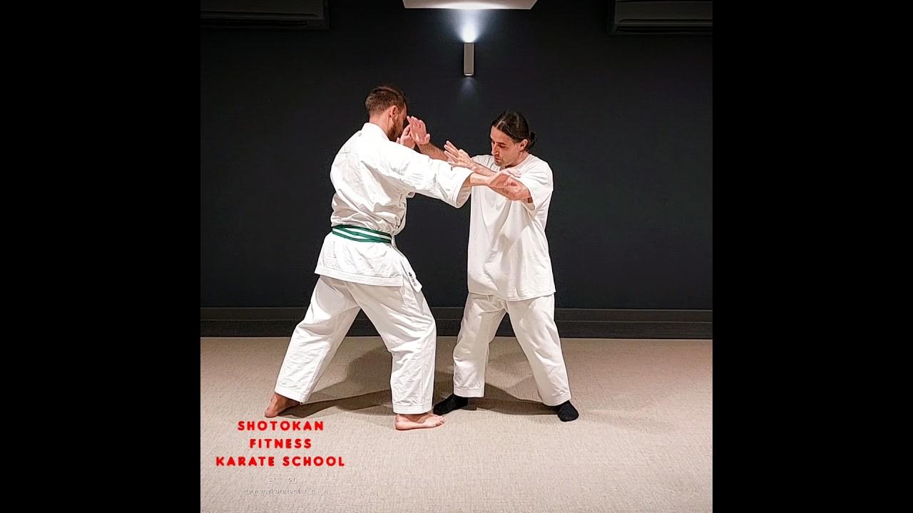 Karate Knife Hand Block Techniques Combination with Spinning Elbow