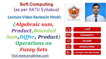 Soft Computing Series|(Algebraic sum |Product | Bounded Sum |Difference| Bounded Product | Fuzzy Set