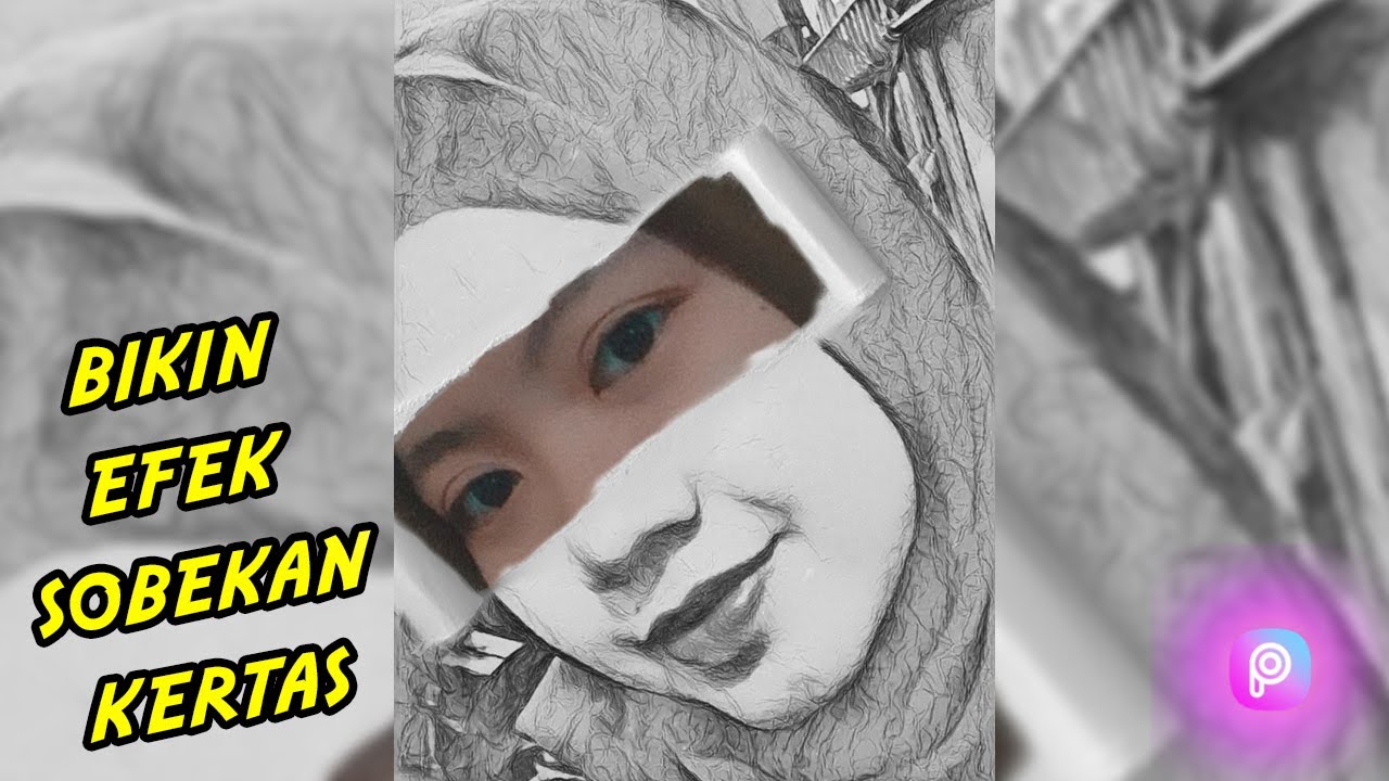 CARA BIKIN EFEK SOBEKAN KERTAS  GAMPANG PICSART STUDIO 