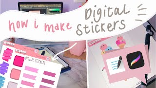 How I Make Digital Stickers | Procreate & Goodnotes | Studbly