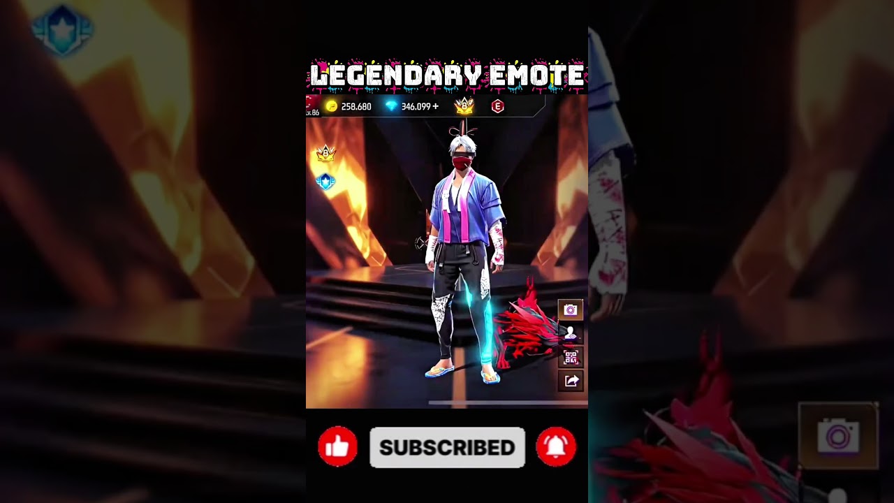 LEGENDARY ESHOWCASE MOTE SHORTS 😍 | FREE FIRE LEGENDARY EMOTE 🔥