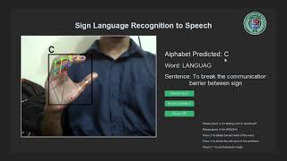 Sign Language Recognition to Speech: Bridging Communication Gaps