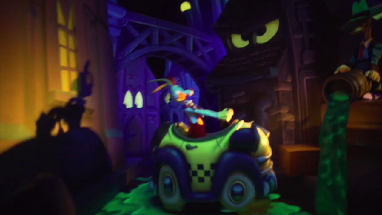 [HD] Roger Rabbit’s Car Toon Spin Ride (Low Light) Disneyland Park ...