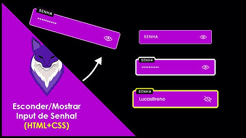 Efeito "Esconder/Mostrar" Senha do Input ao Clicar no Elemento | Criando Efeito Show/Hide CSS & JS