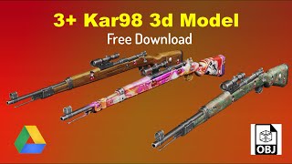 Free Fire Best 3d Kar98 model free download | 3+ Kar98 Sniper Gun in free fire 3d model | Kar98 Gun screenshot 5
