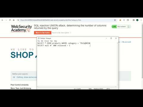 SQL injection UNION
