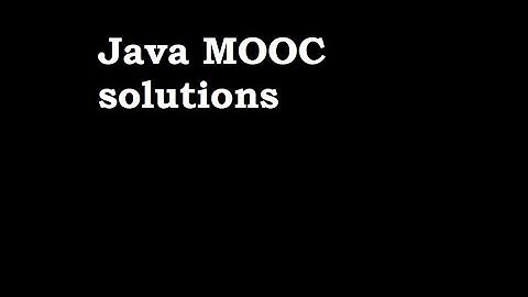Java MOOC 3-19 solution part I