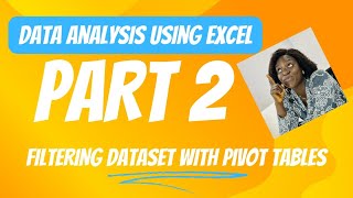 Data Analysis Training Using Excel - Part 2: Filtering Data Sets with Pivot Tables
