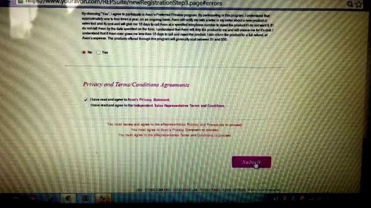Registering your Avon account