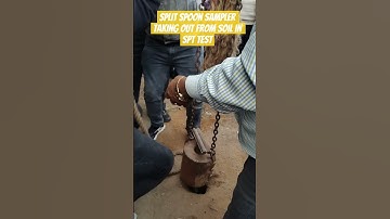 Split spoon sampler in Standard penetrations test (SPT) talking out from soil in soil mechanics #lab