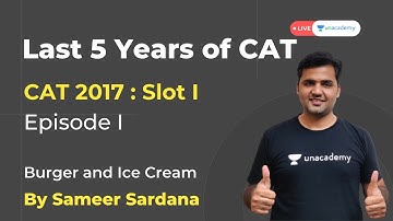 CAT CAT 2017 || Slot # 1 || Burger and Ice Cream Set|| Logical Reasoning || Part 1