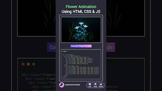 Blossoming Flower Animation 🥶❄️ Using HTML CSS And JS 🤯 #js #htmlcss #programming #animation #linux