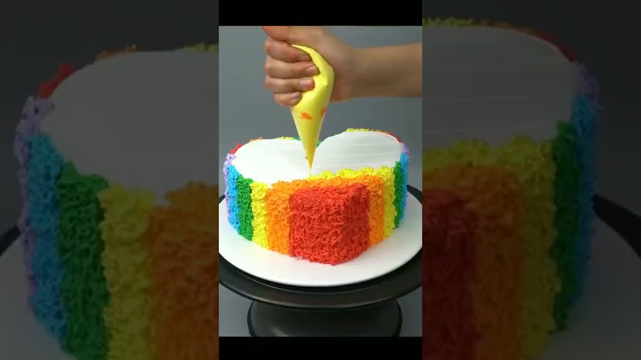 Rainbow Heart Cake | Colourful Heart Cake Decorating Ideas 🌈❤️🎂 