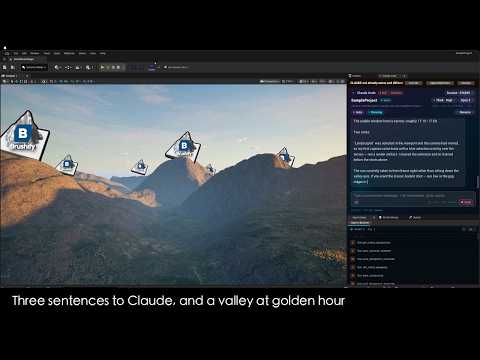 A mountain valley from two package skills