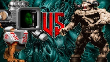 Cyber Romero vs Stone Cyberdemon - Colorful Hell: Doom - Boss Monster Infighting - retro battles