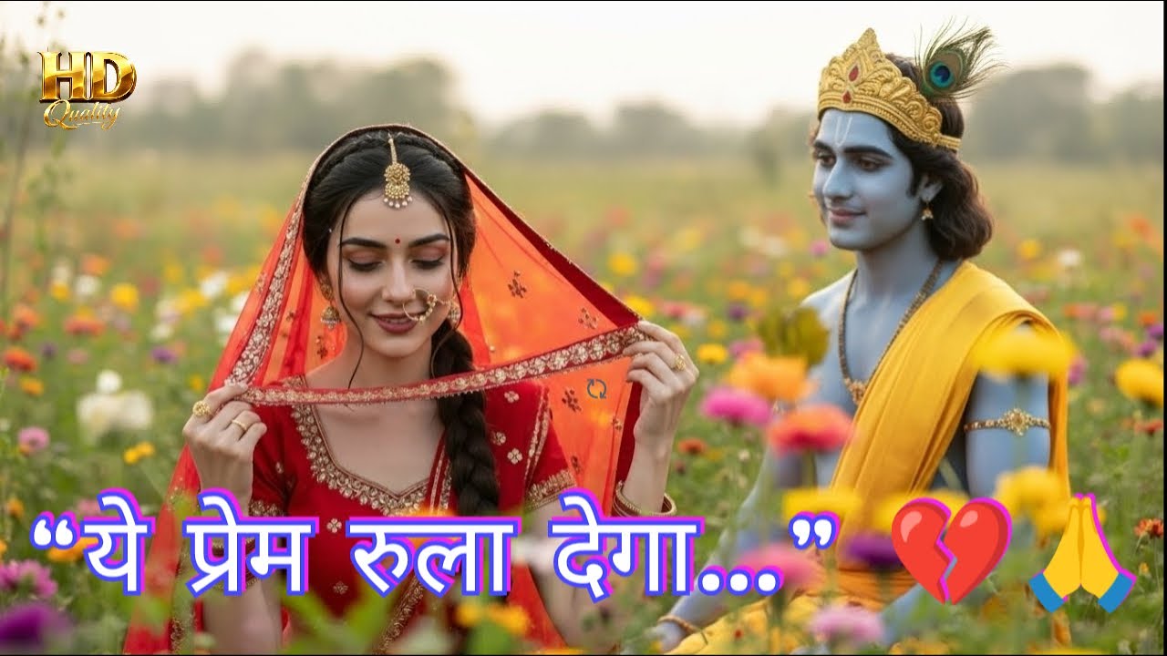 “नैना मिलते ही सब लुट गया 😭💙 | Radha Krishna Cute Love | छाप तिलक | Devotional Cinematic Song Video”