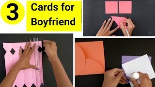 3 Handmade Cards Tutorial for Boyfriend | Easy Handmade Cards Tutorial |
