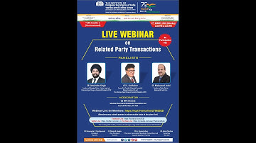 Live Webinar on Related Party Transactions