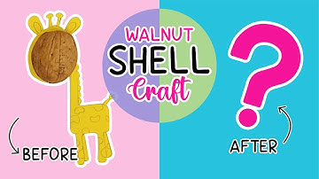 DIY Animals 🦒 using Walnut shell craft || Shell Craft Ideas #3