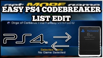 EASY PS2 on PS4 Codebreaker list Edit!!