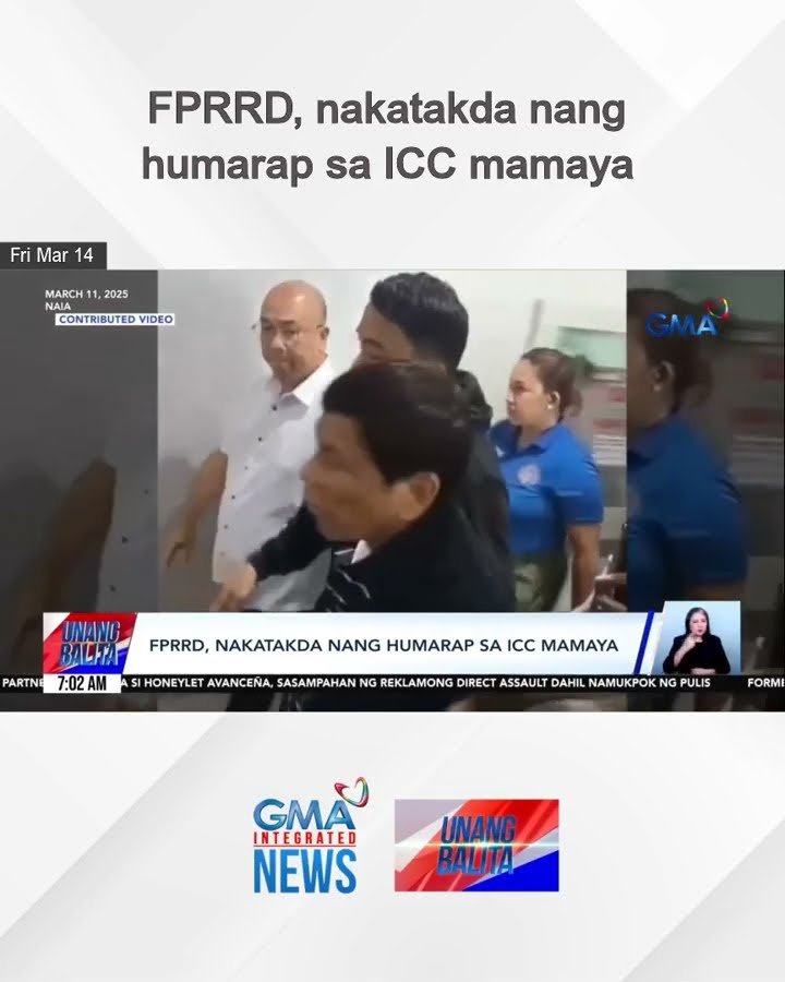 FPRRD, nakatakda nang humarap sa ICC mamaya | Unang Balita